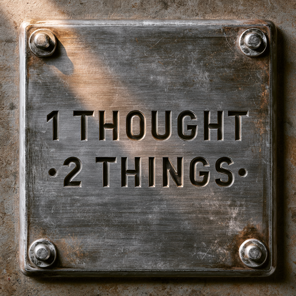 1 Thought · 2 Things